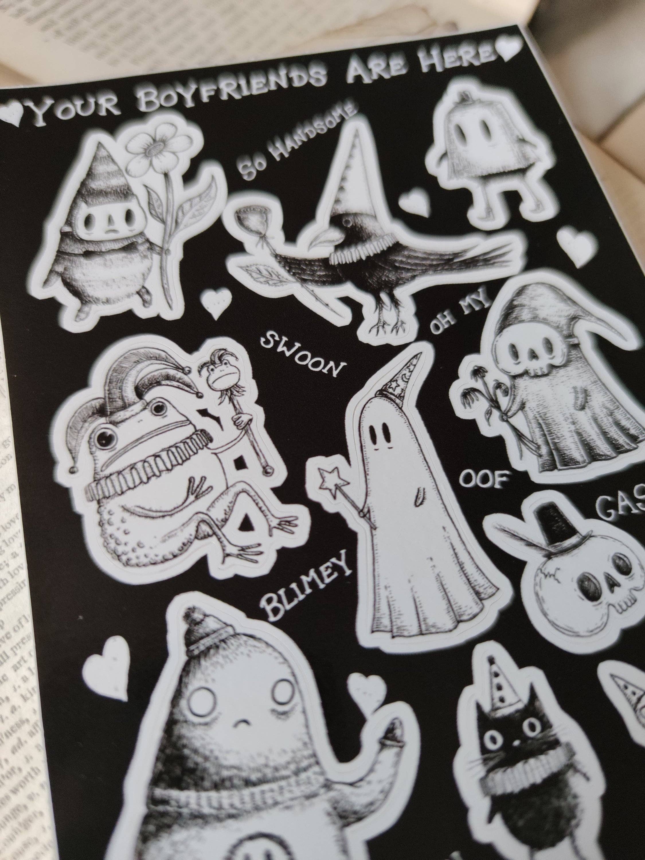 Your Boyfriends Are Here Fantasy Character Sticker Sheet by Jon Turner | Papertail Fox