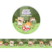 CutieSquad Forest Friends washi tape featuring woodland animals like foxes bunnies and hedgehogs
