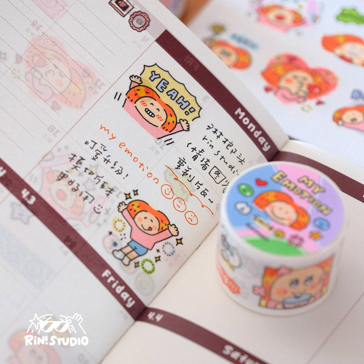 Emotion Die-Cut Washi Tape | RiN! Studio