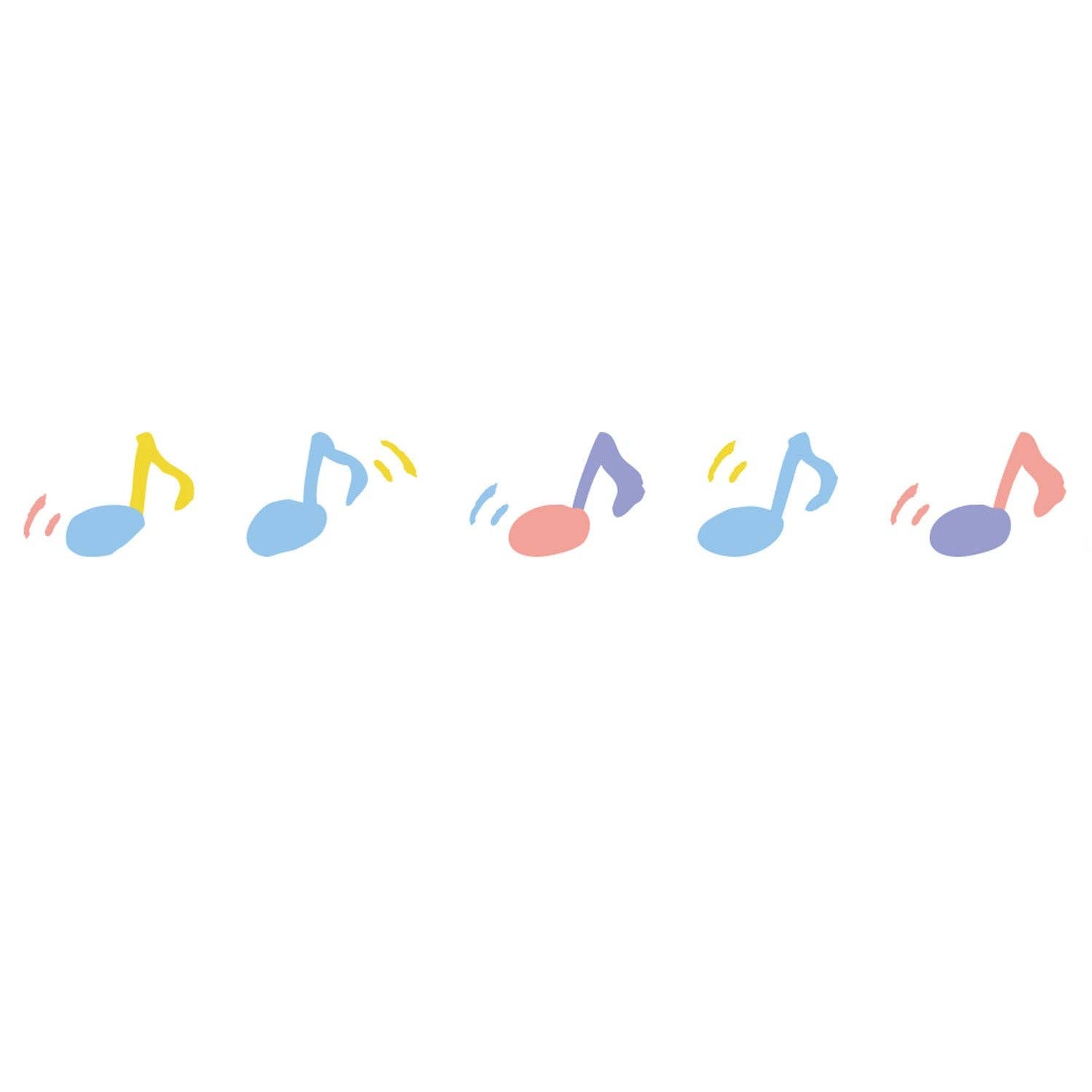 Petit Deco Tape: Musical Notes - Metallic