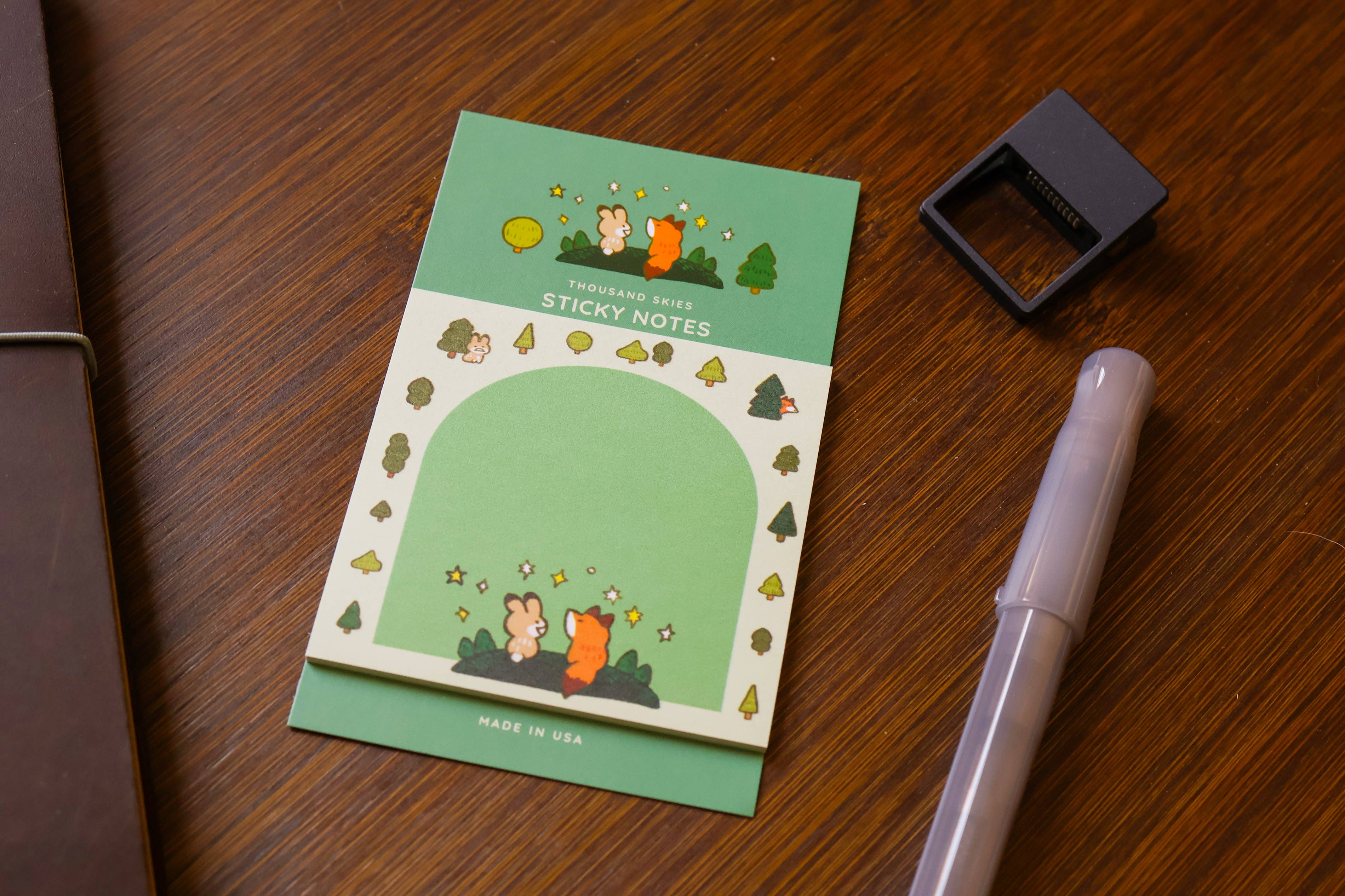 Serene Forest Sticky Notes by Thousand Skies | Papertail Fox