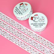 Tiny Grumpy Chicken Washi Tape | Robot Dance Battle - Papertail Fox