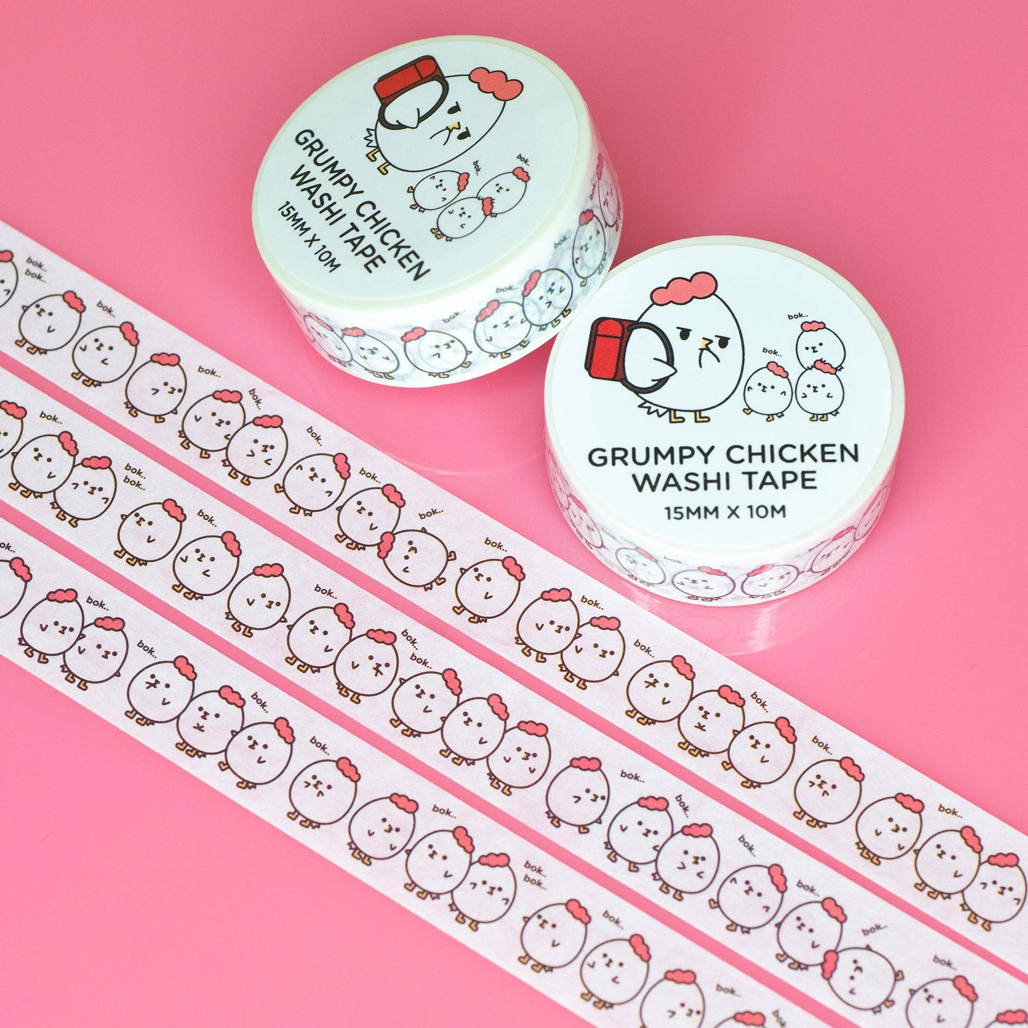 Tiny Grumpy Chicken Washi Tape