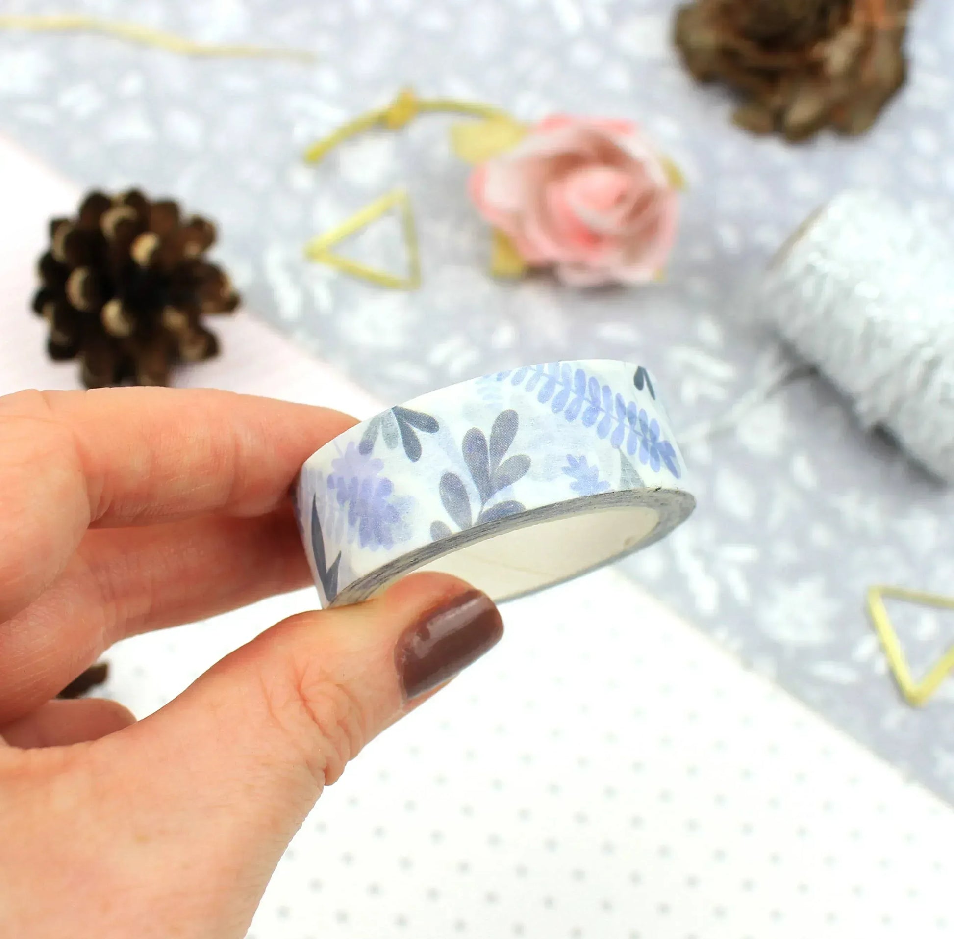 Blue Foliage Washi Tape | Ellis Woolley Illustration - Papertail Fox