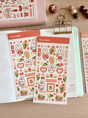 Tulip Rabbit Sticker Sheet no.080