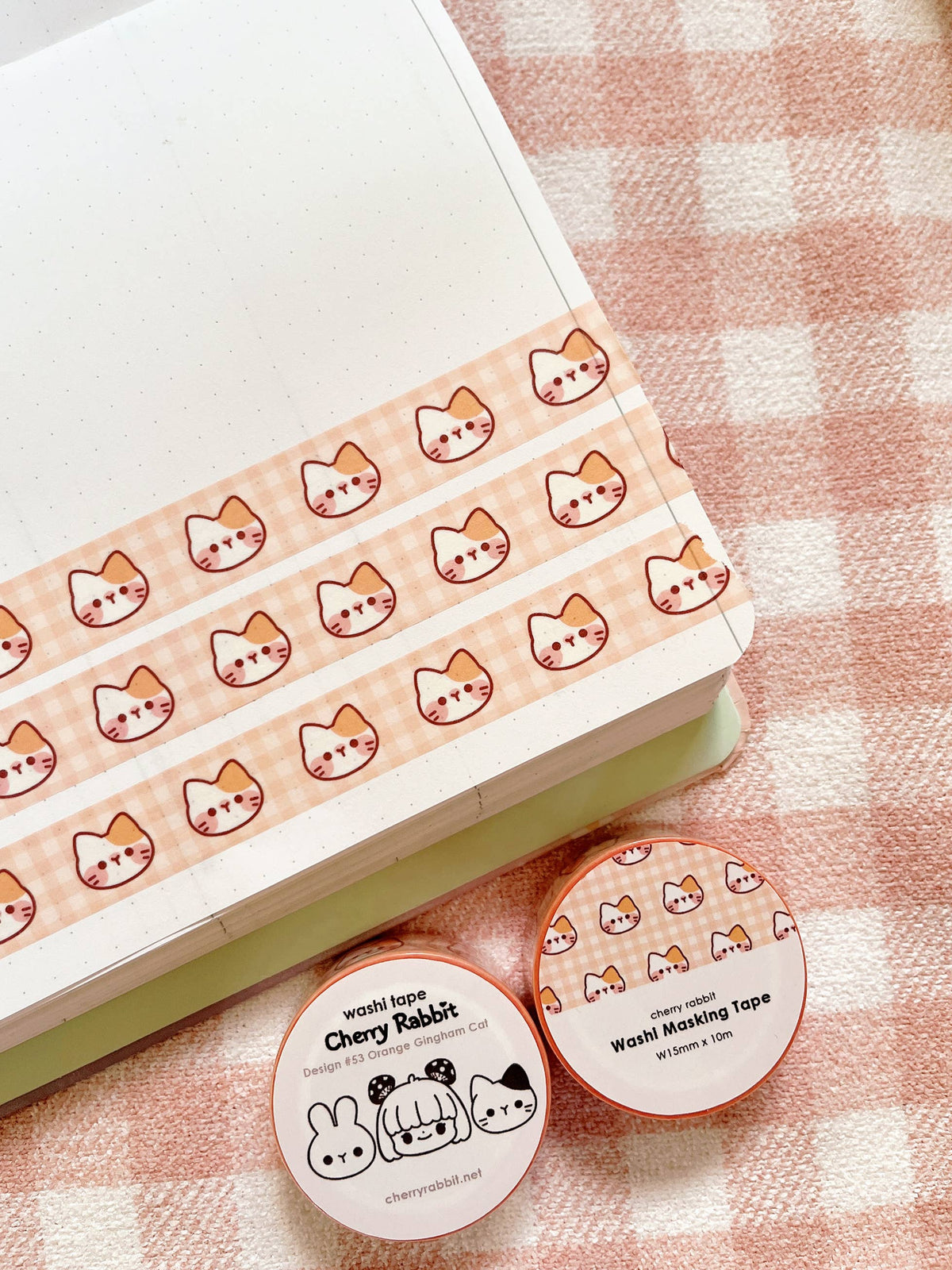 Gingham Cat Washi Tape by Cherry Rabbit | Papertail Fox