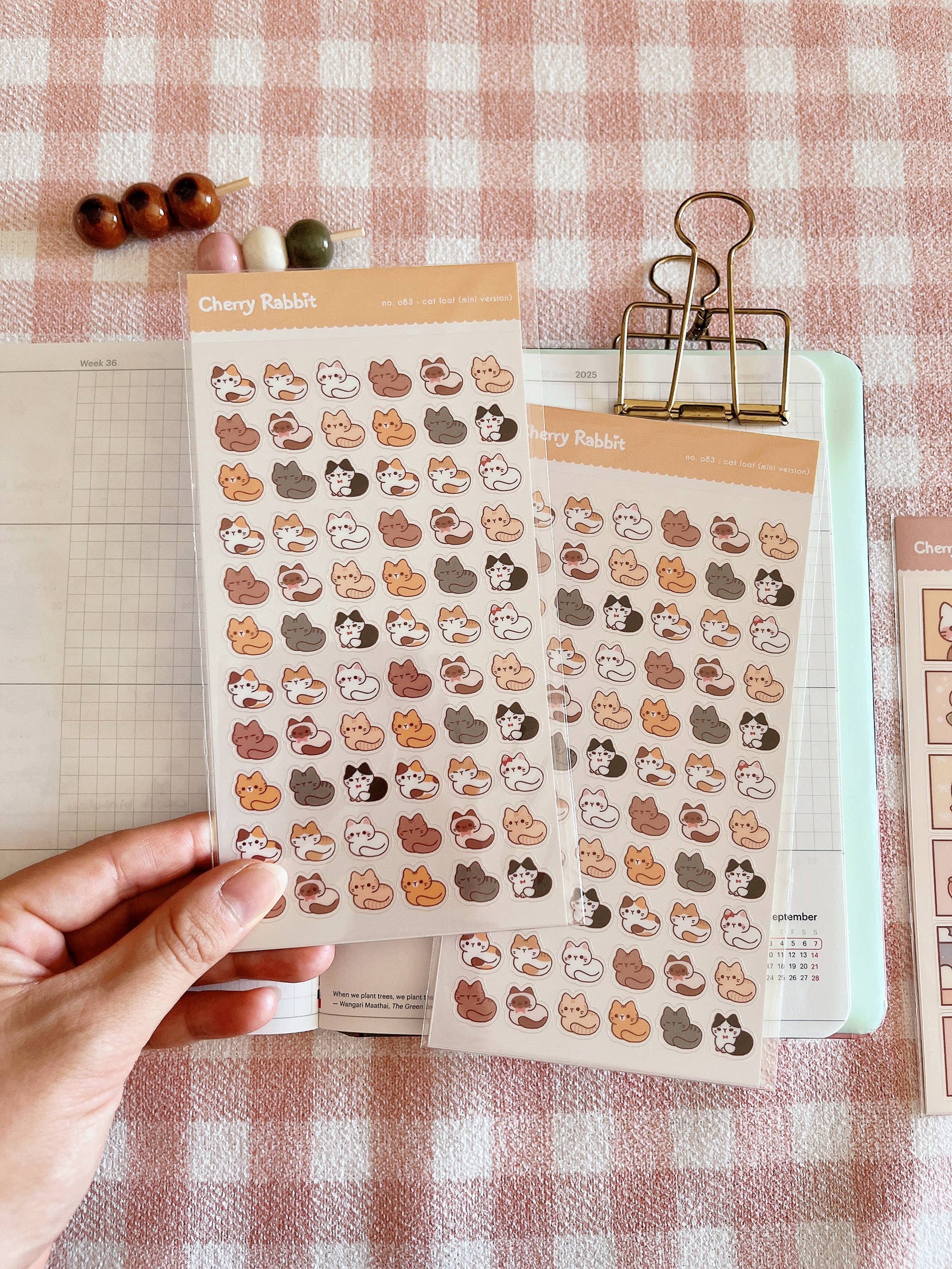Cat Loafs Mini Sticker Sheet no.083 (ver. 2) by Cherry Rabbit | Papertail Fox