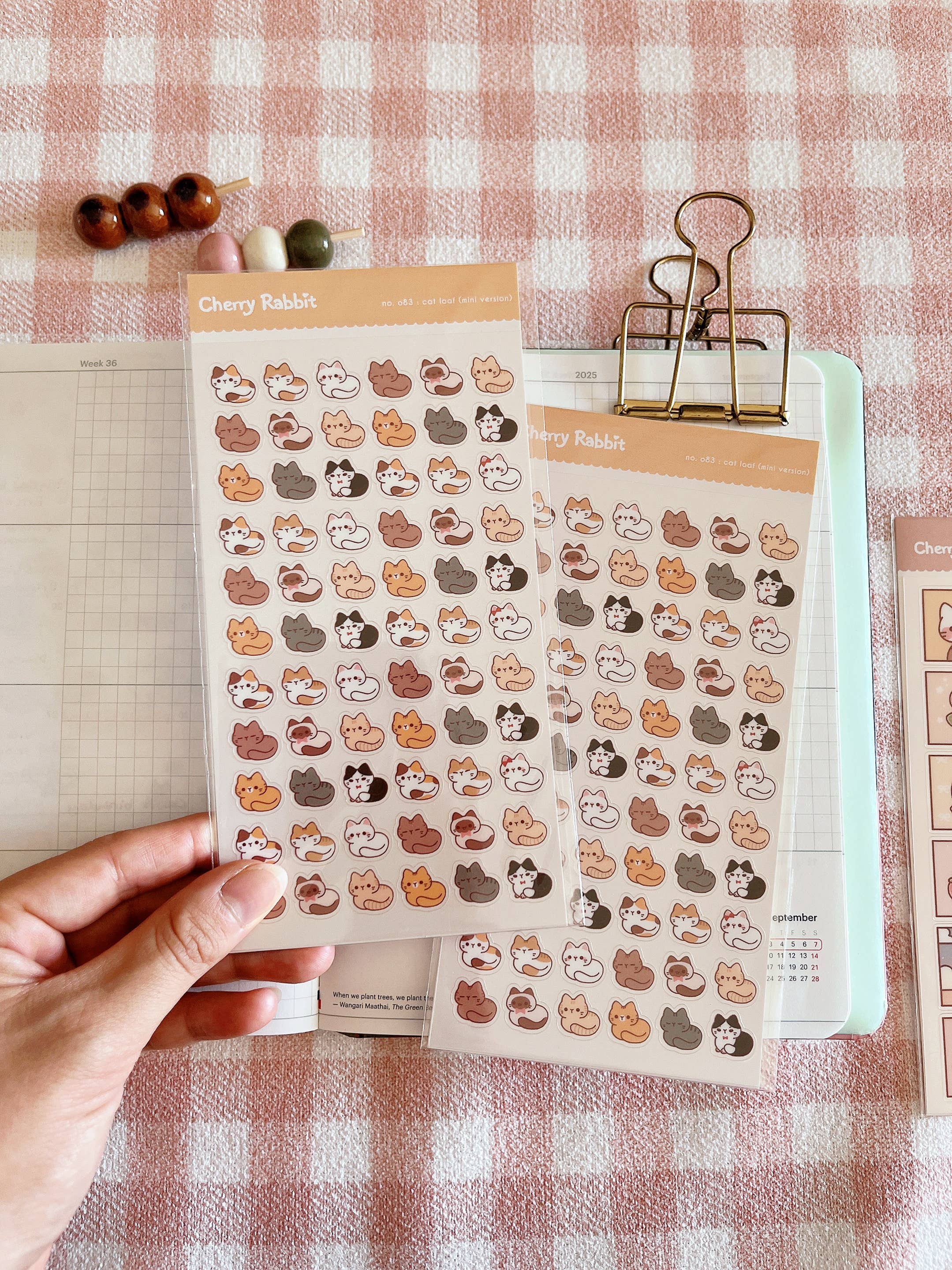 Cat Loafs Mini Sticker Sheet no.083 (ver. 2) by Cherry Rabbit | Papertail Fox