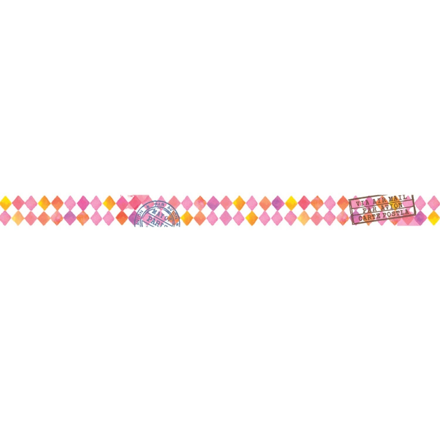 PLUS Deco Rush Tape in Diamonds design showing a row of small colorful diamond gems