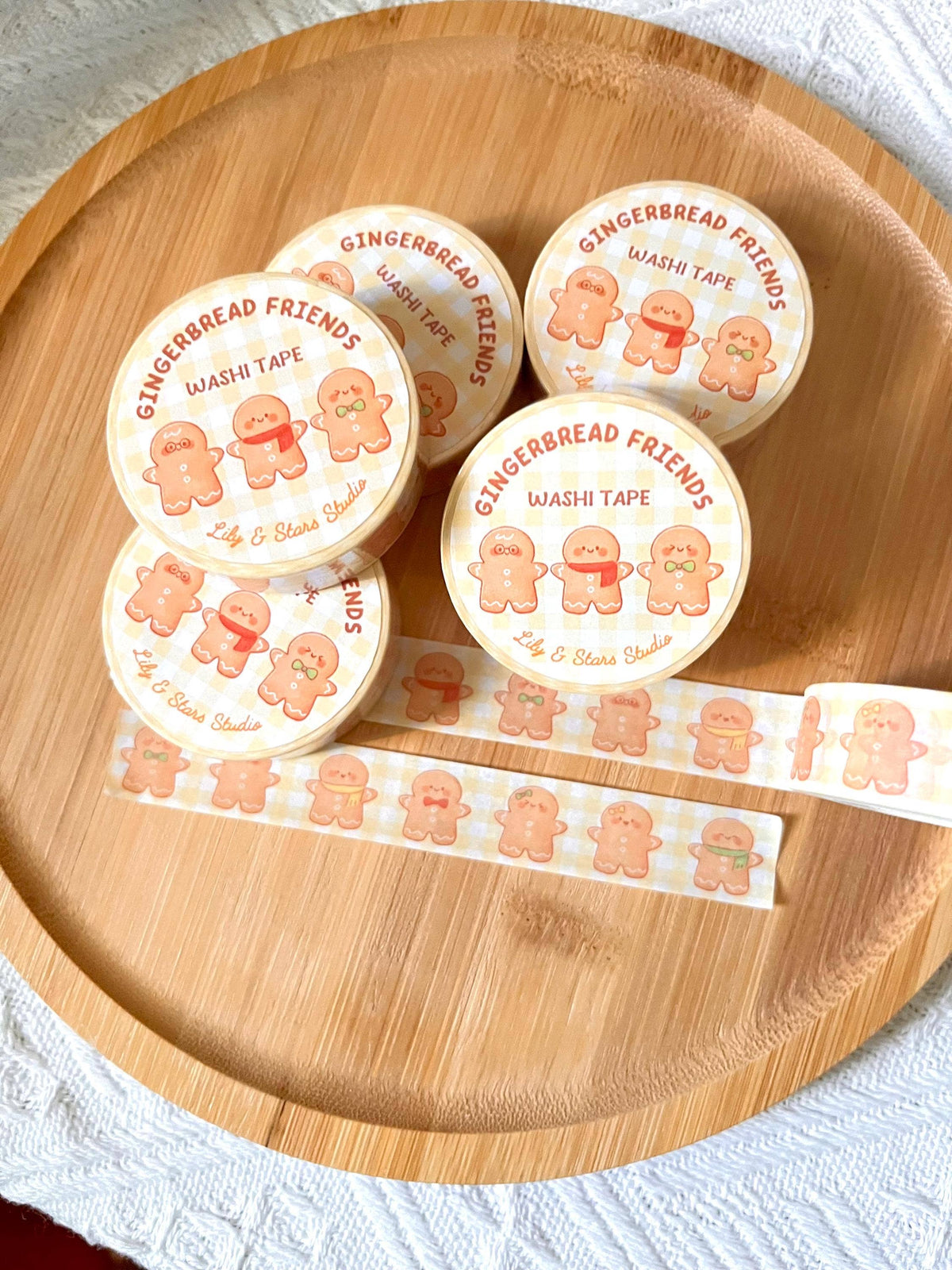 Gingerbread Friends Washi Tape | Lily and Stars Studio