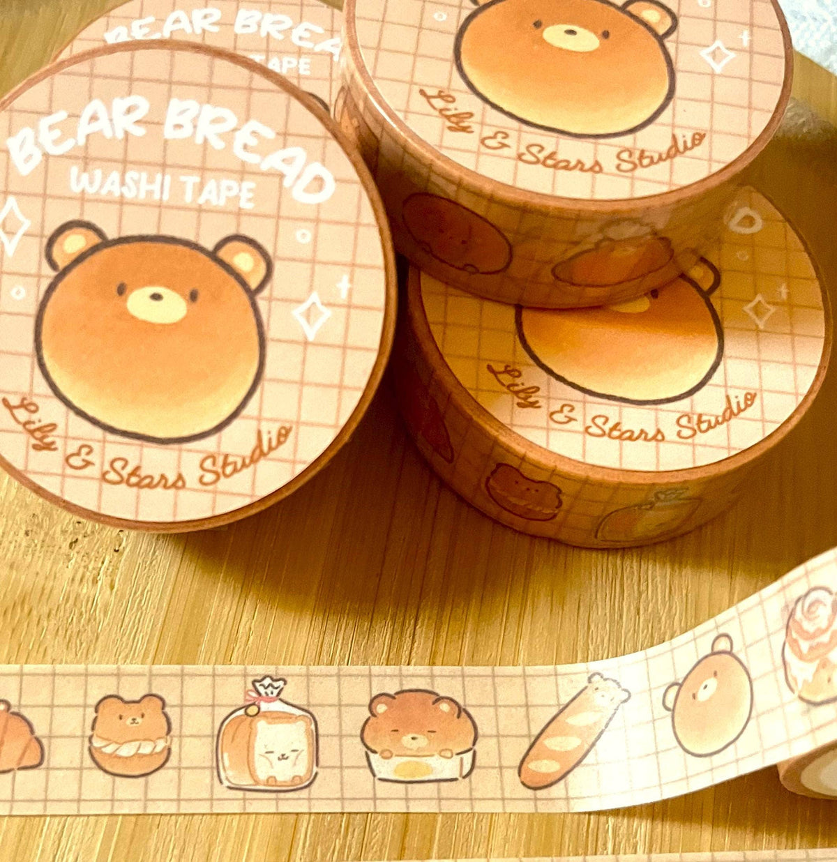 Bear Bread Washi Tape | Lily and Stars Studio
