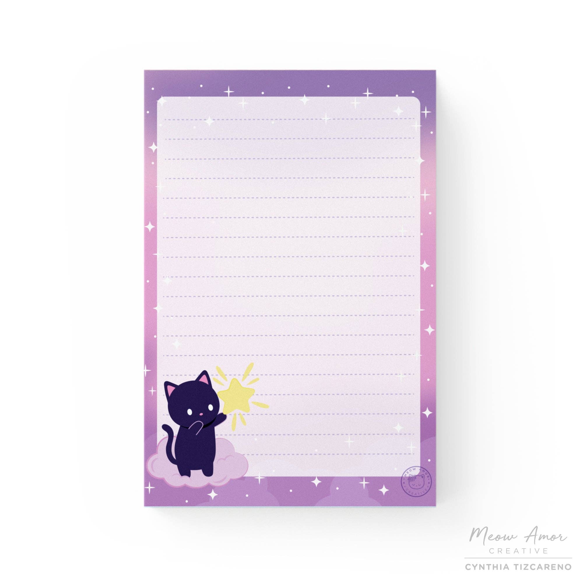 Wishing Star Cat Notepad