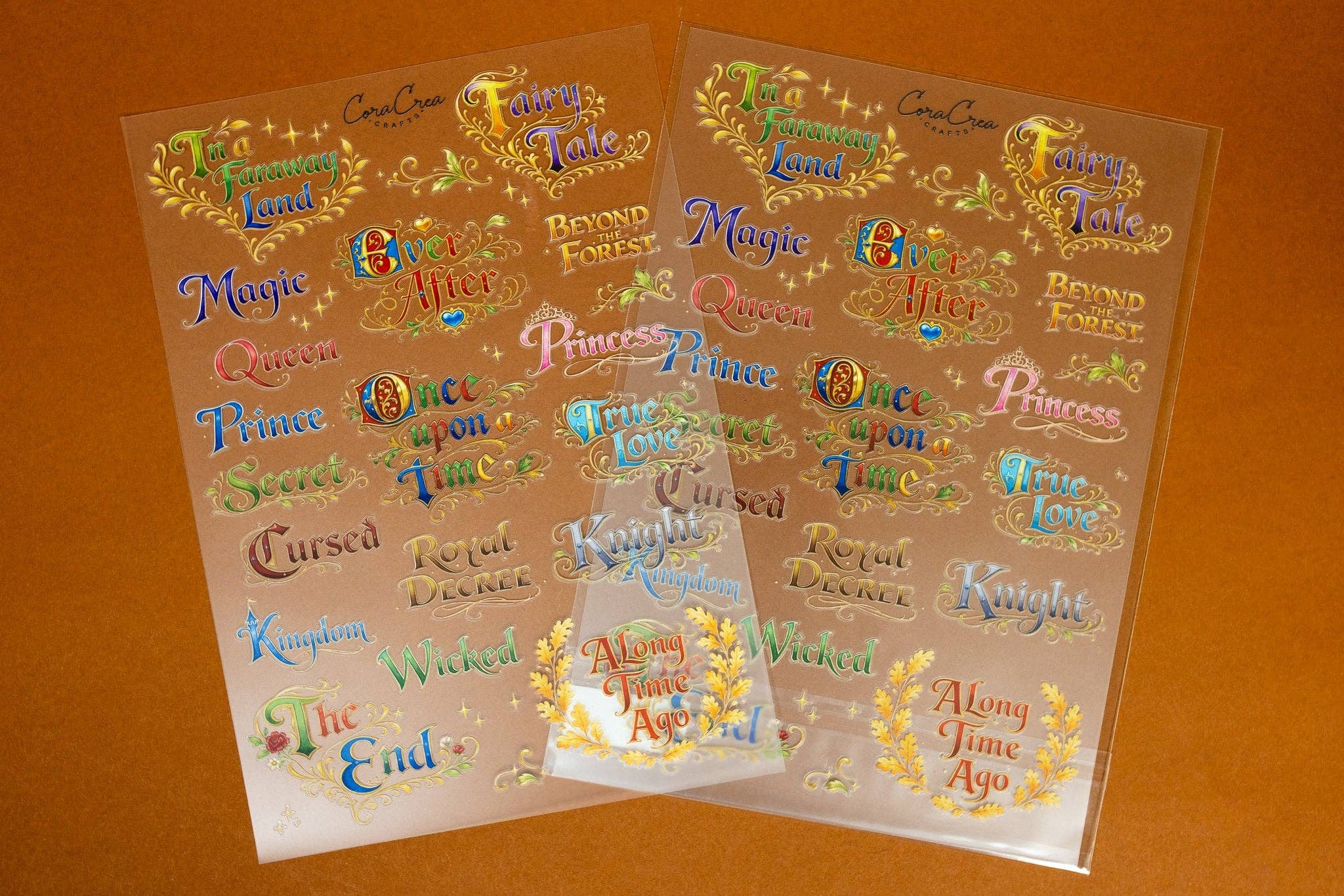 Fairytale Words Sticker Sheet | CoraCreaCrafts