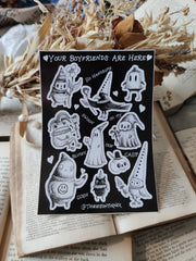 Your Boyfriends Are Here Fantasy Character Sticker Sheet by Jon Turner | Papertail Fox