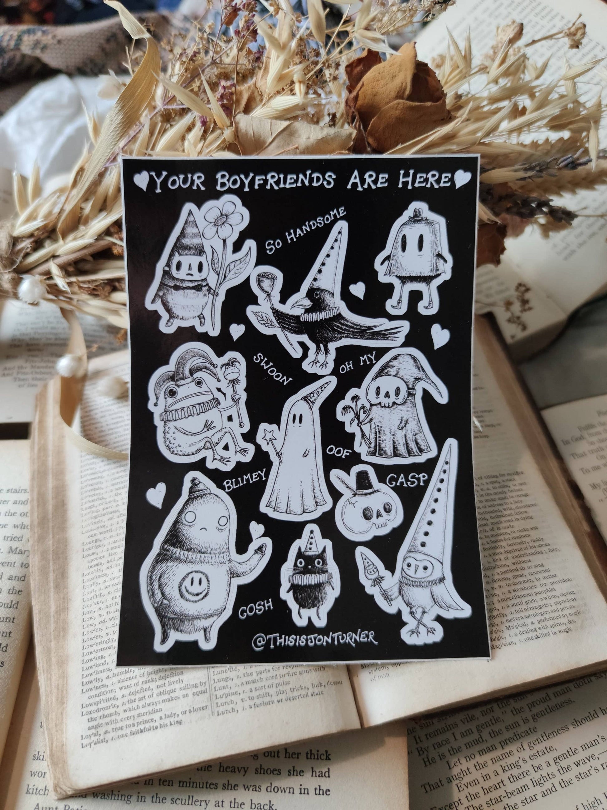 Your Boyfriends Are Here Fantasy Character Sticker Sheet by Jon Turner | Papertail Fox