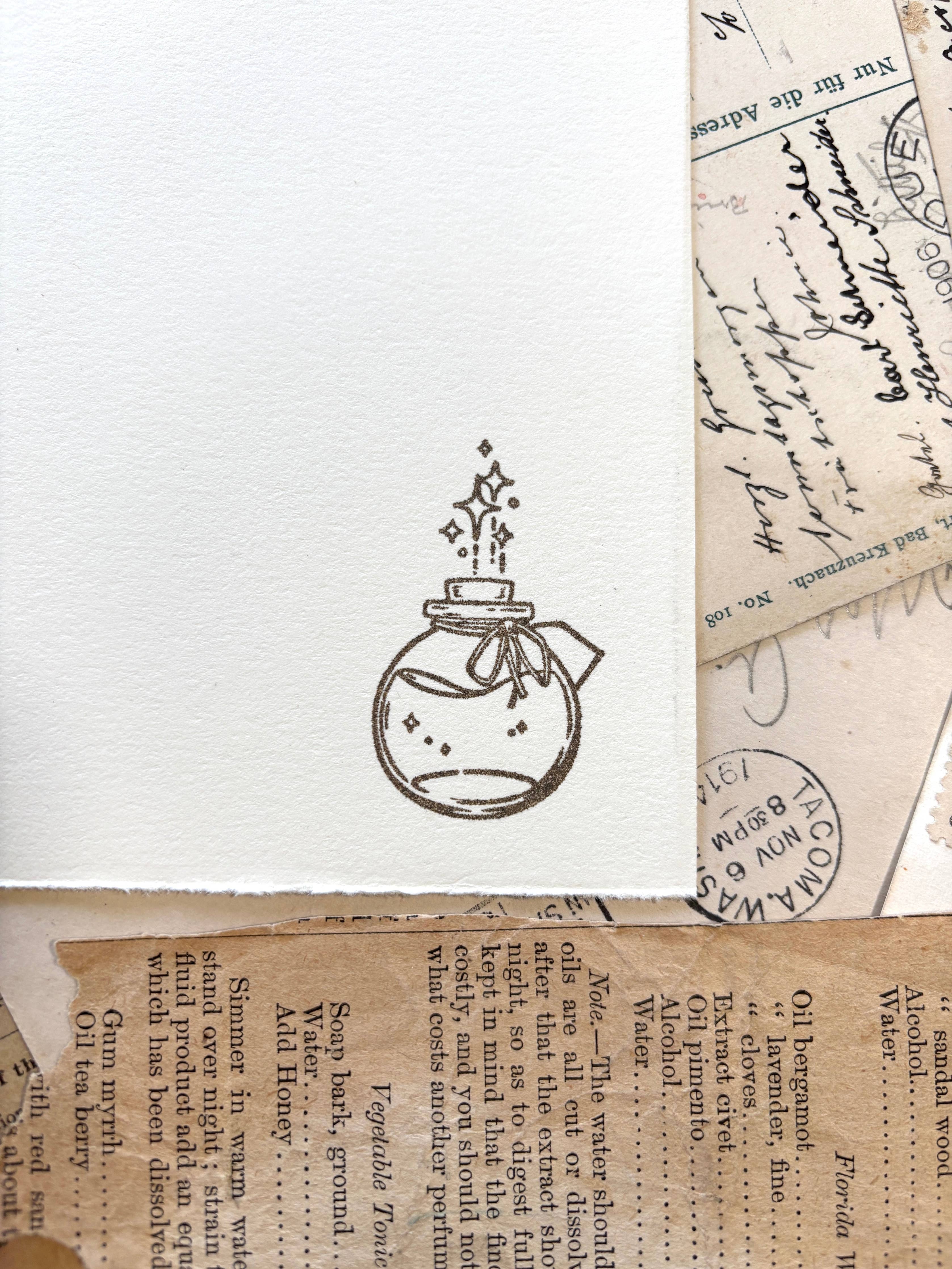Potion Ink Bottle Rubber Stamp | The Creeping Moon