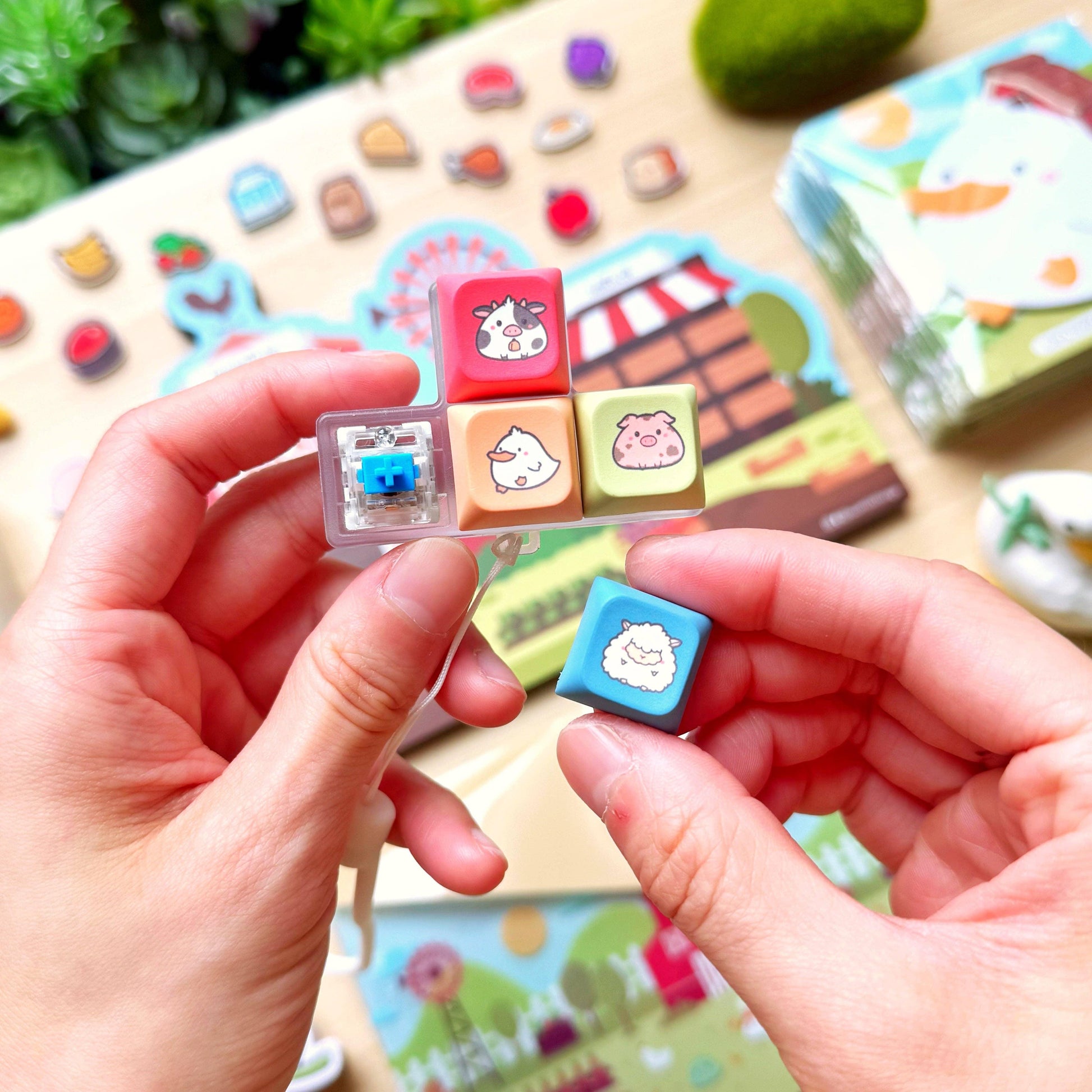 Pasture Pals Keyboard Fidget Keychain - Papertail Fox
