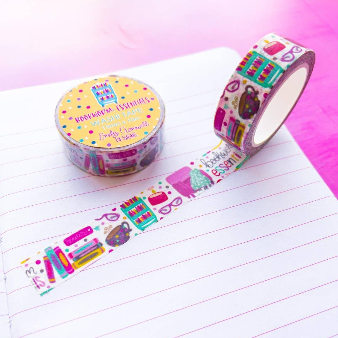 Bookworm Essentials Washi Tape | Emily Cromwell Designs
