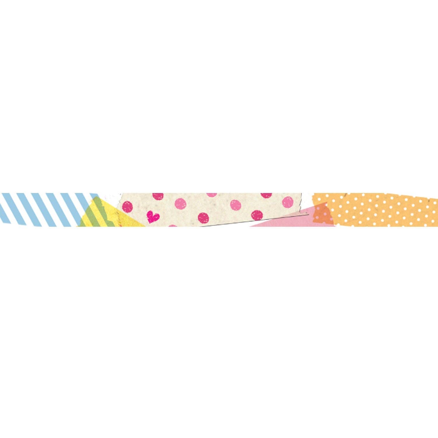 PLUS Deco Rush Tape in Washi Tape design showing miniature colorful washi tape strip patterns