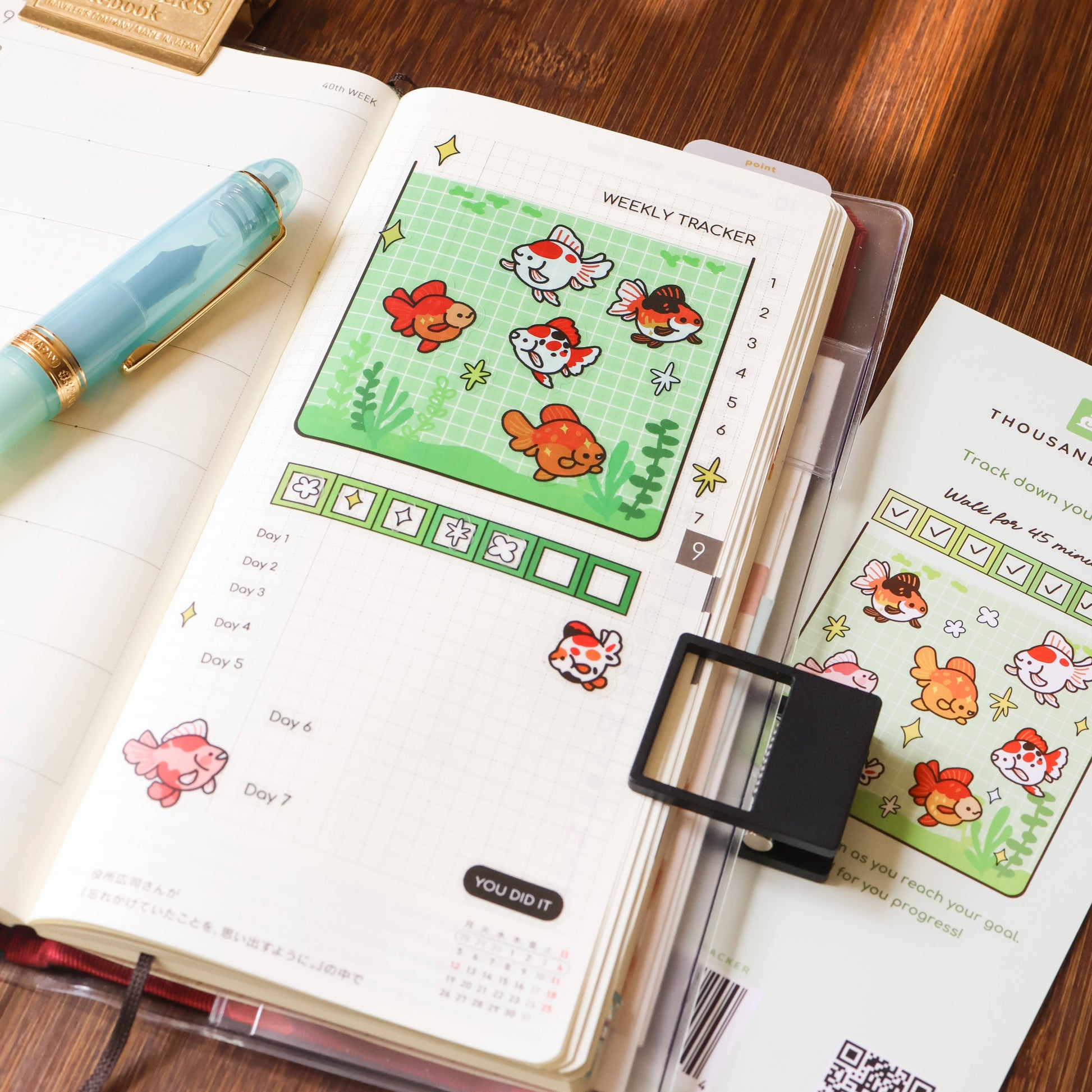 Goldfish Tracker Clear Sticker Sheet by Thousand Skies | Papertail Fox