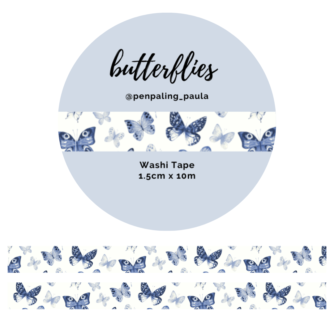 Butterflies Washi Tape by Penpaling Paula | Papertail Fox