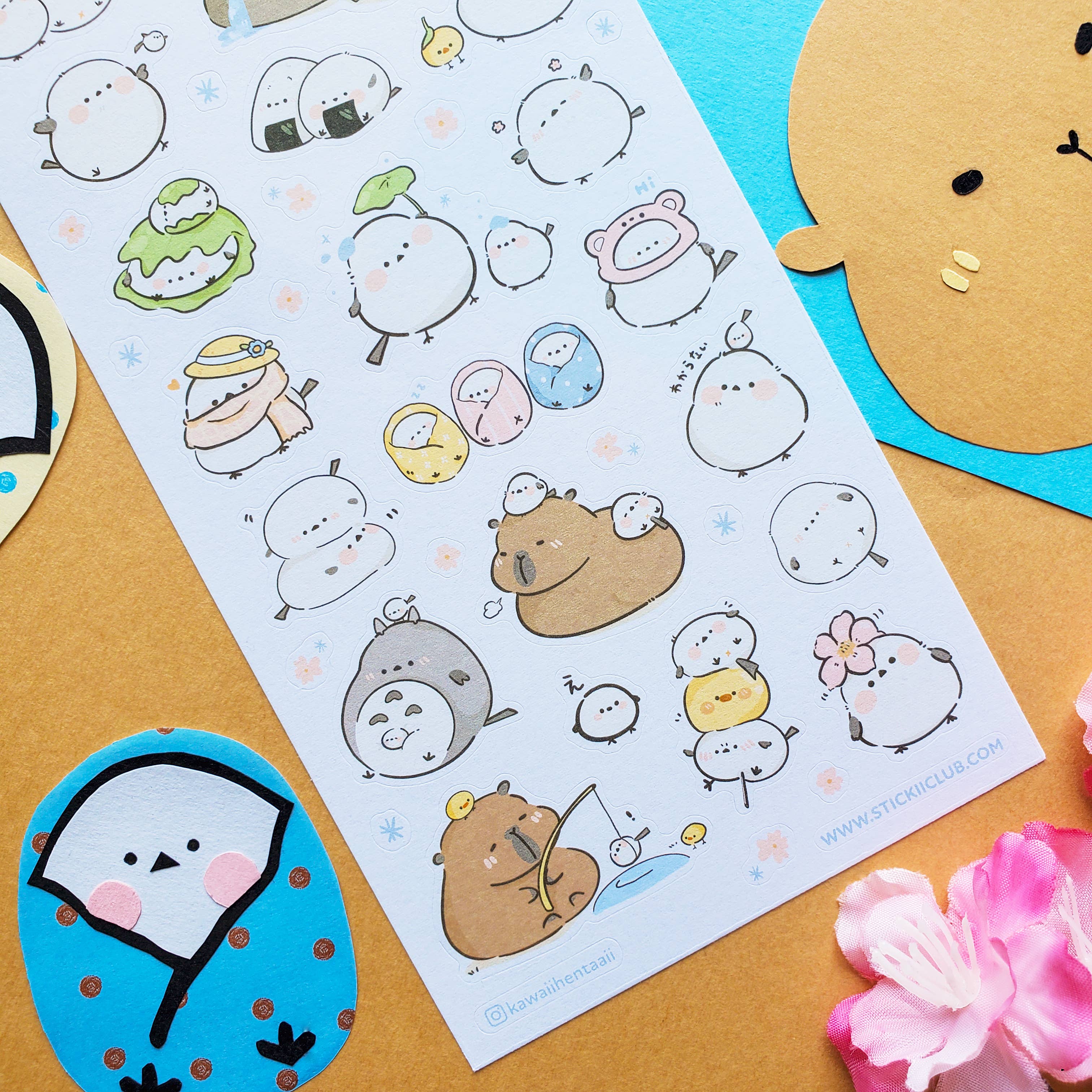 Capy & Birdy Besties Sticker Sheet | Stickii
