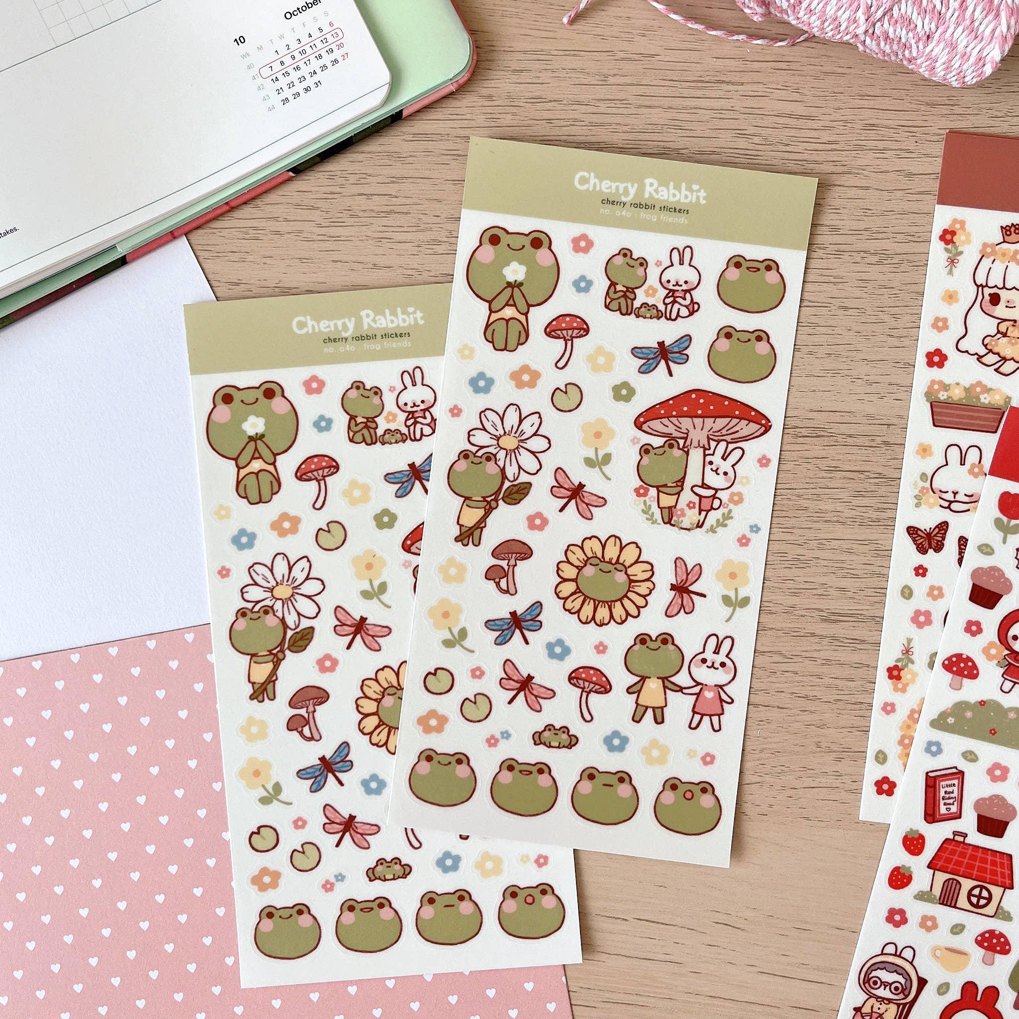 Frog Friends Sticker Sheet no.040 - Papertail Fox