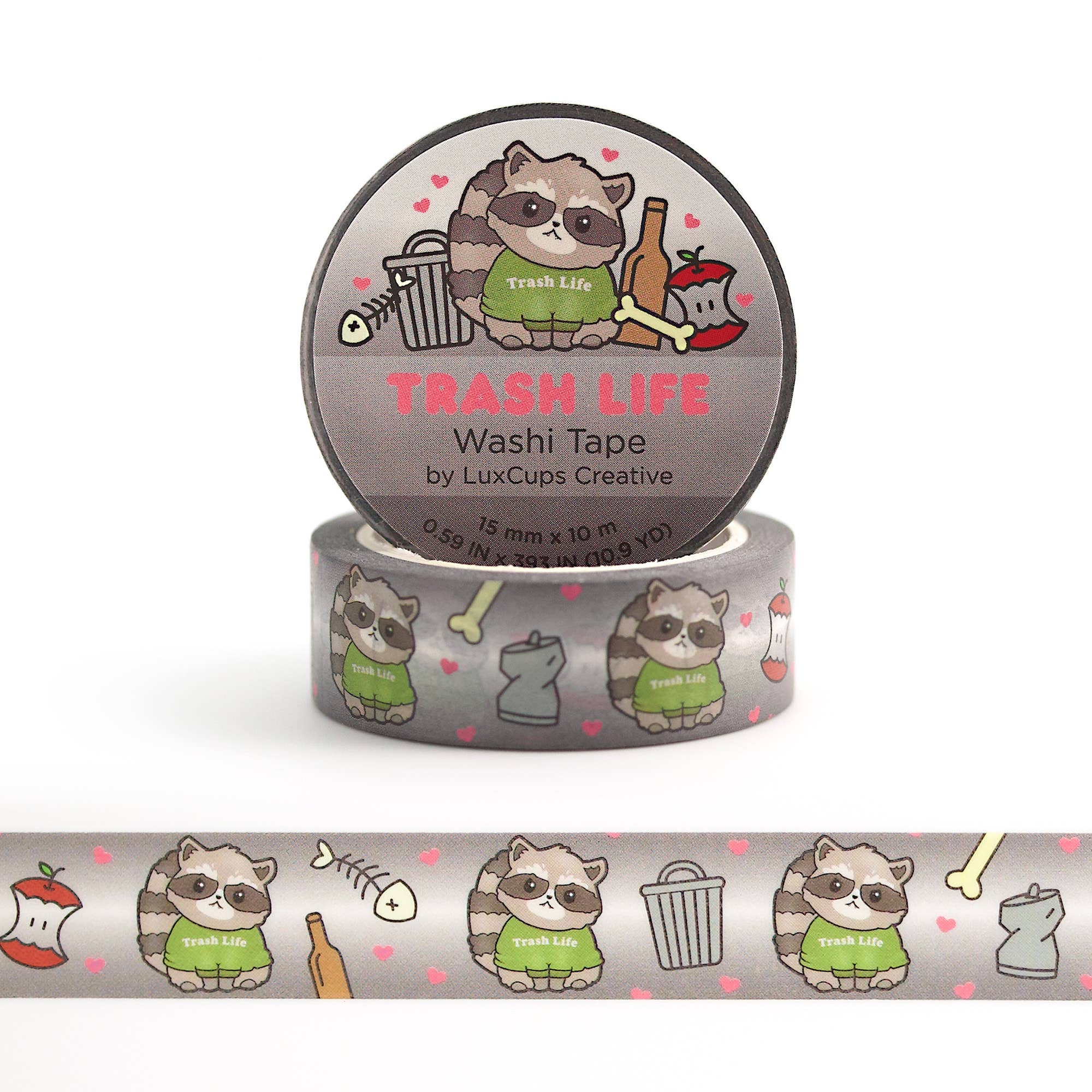 Trash Life Washi Tape by LuxCups Creative | Papertail Fox
