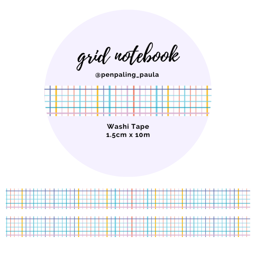 Grid Notebooks Washi Tape | Penpaling Paula