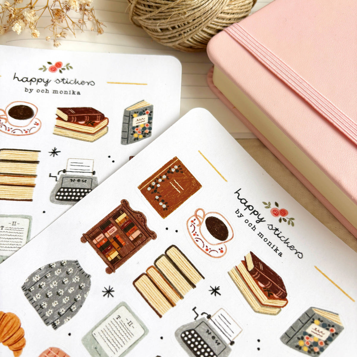 Bookish Corner Sticker Sheet | Och Monika
