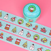 Holiday Cats Glitter Washi Tape | Robot Dance Battle - Papertail Fox