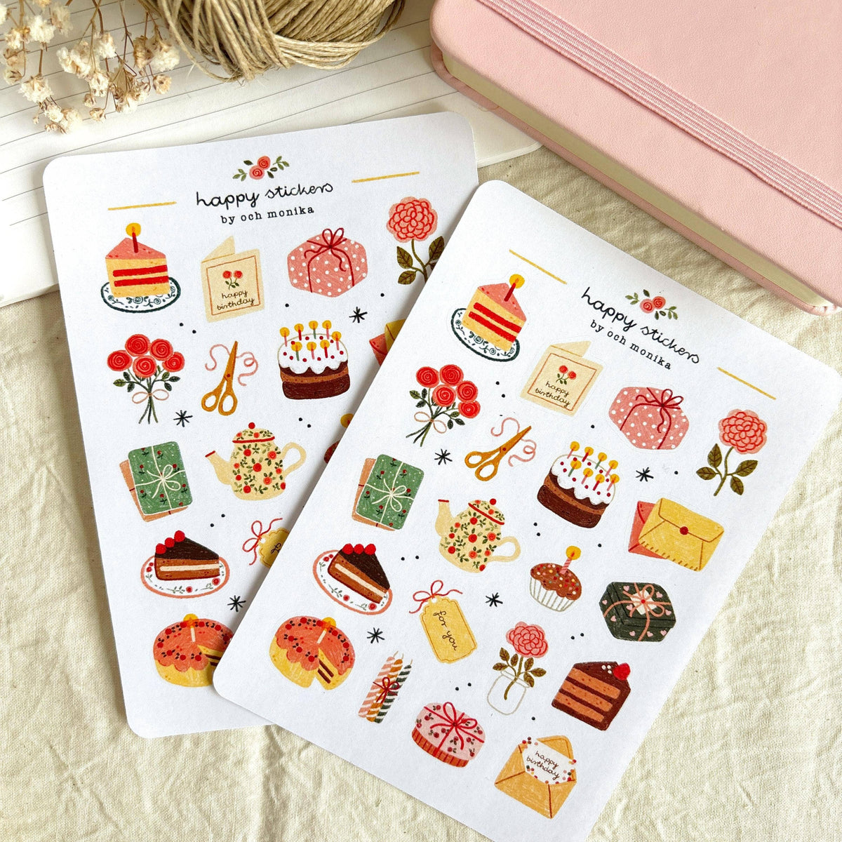 Sweet Birthday Sticker Sheet | Och Monika