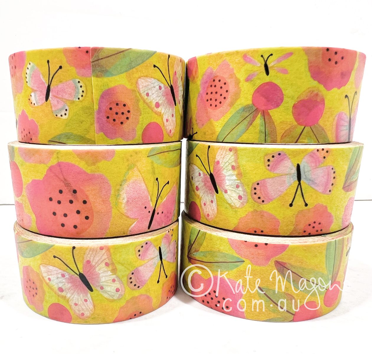 Spring Floral Butterfly Washi Tape | Kate Mason Artist
