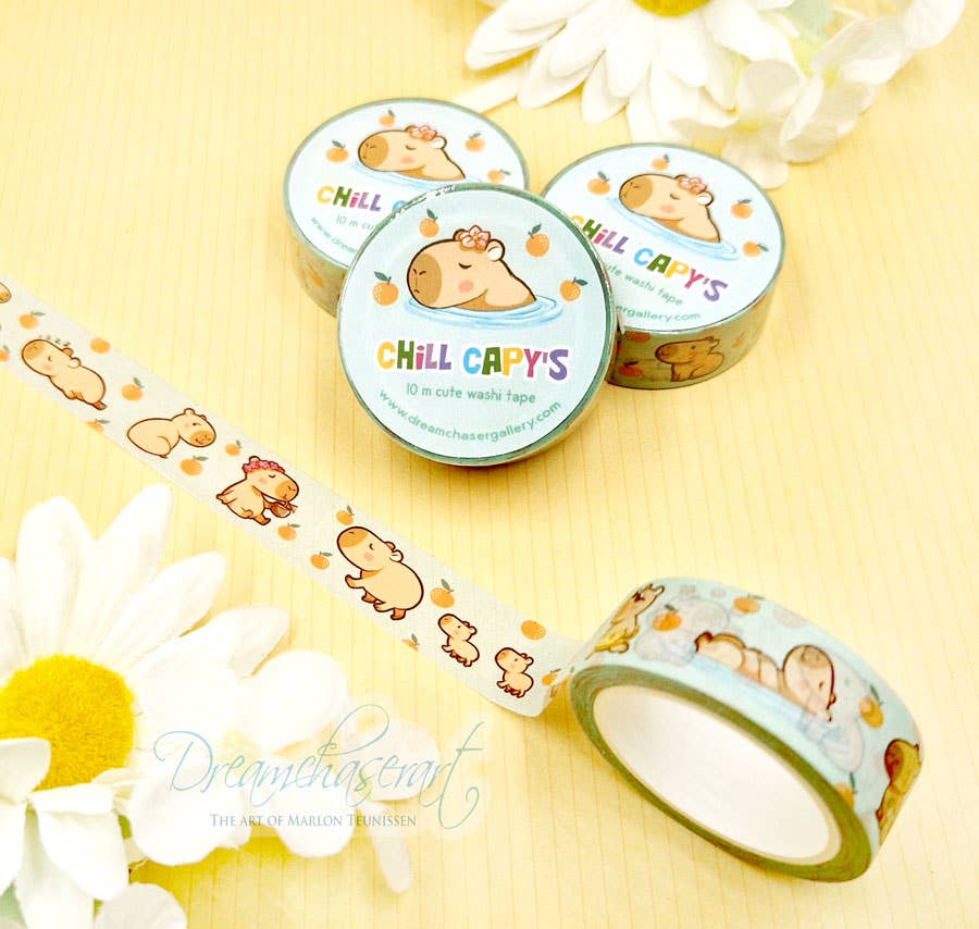 Chill Capy Washi Tape