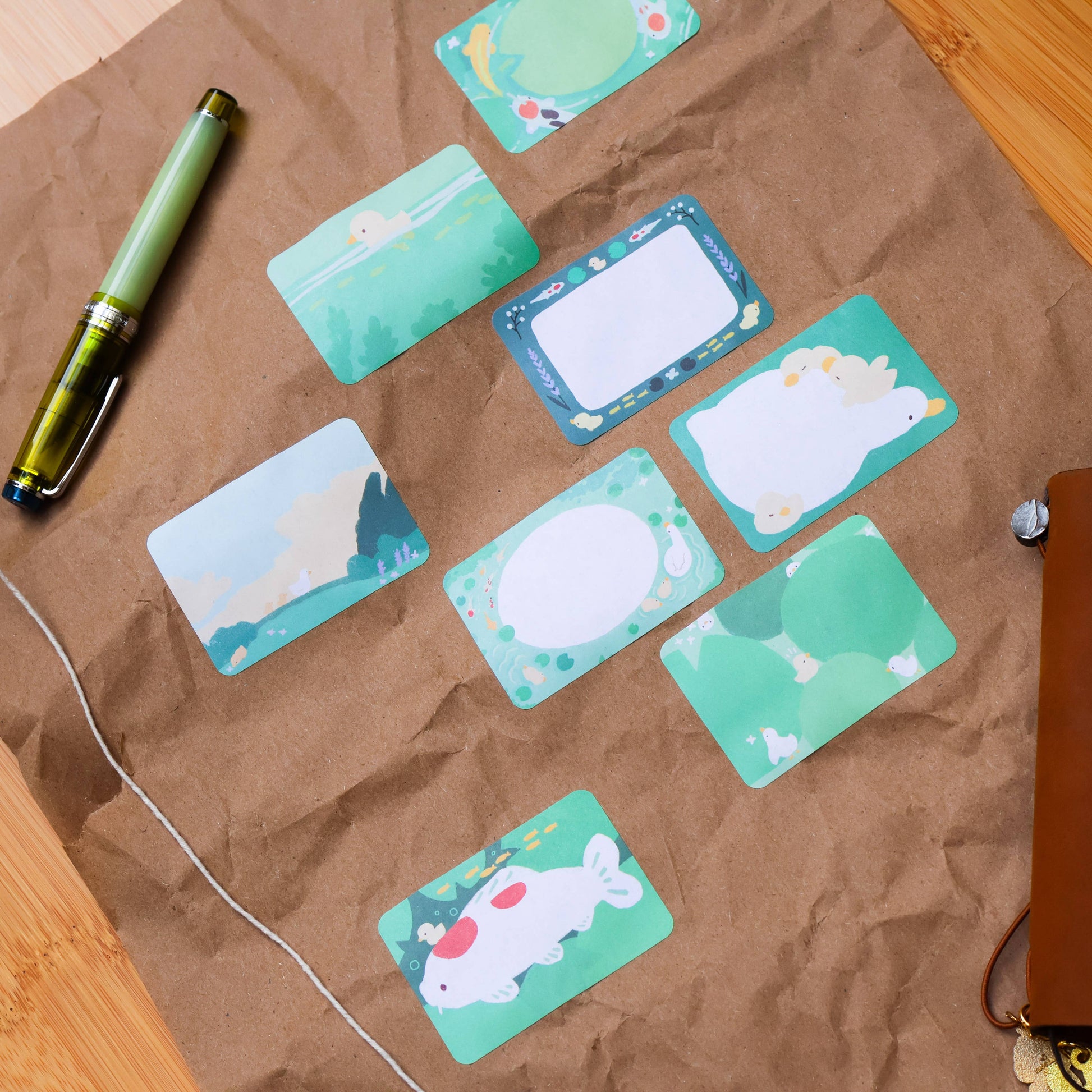 Ducks in Koi Pond Paper Roll Labels by Thousand Skies | Papertail Fox