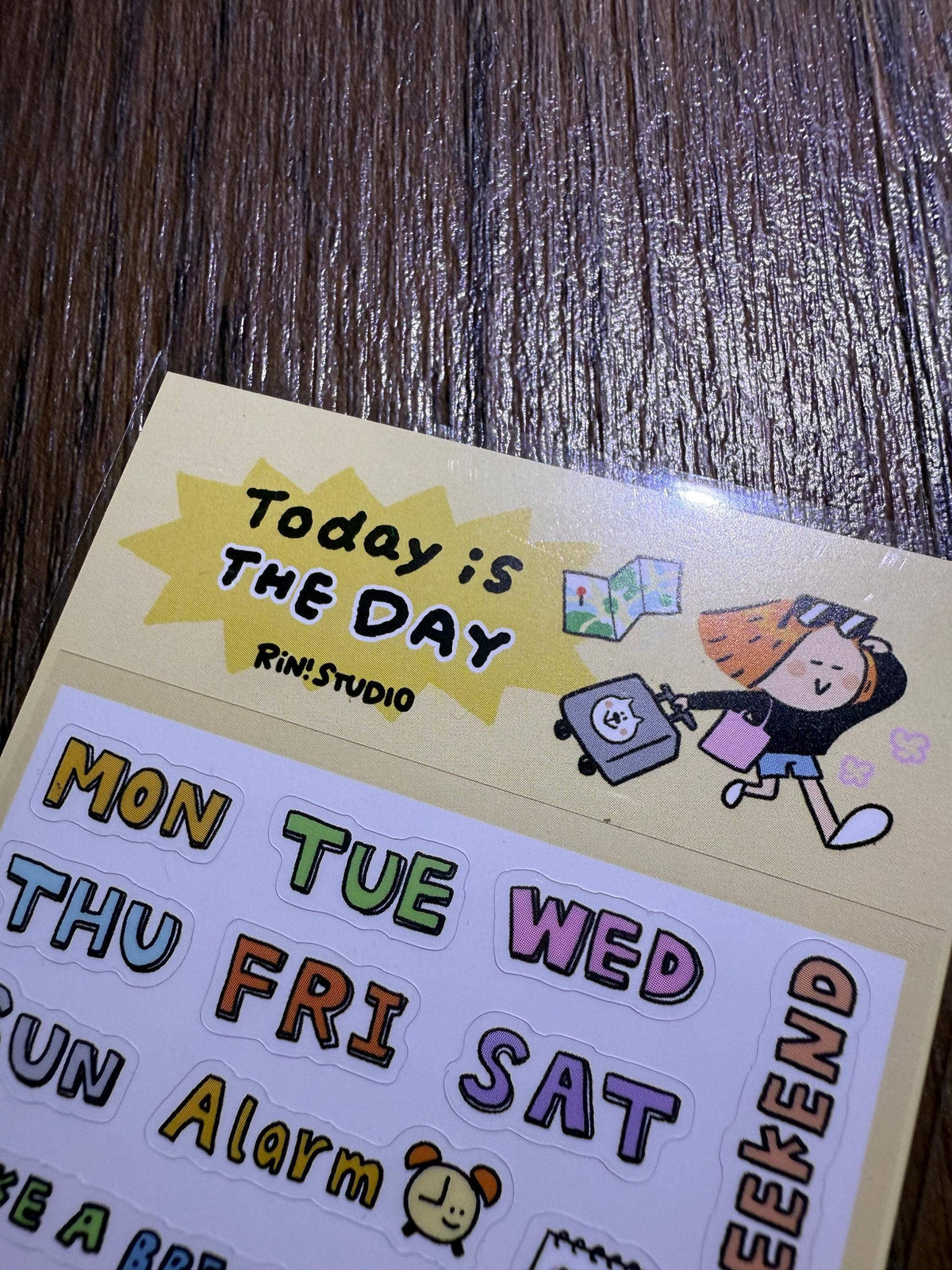Kawaii PVC Stickers: Today is the day, Number Date Week sticker