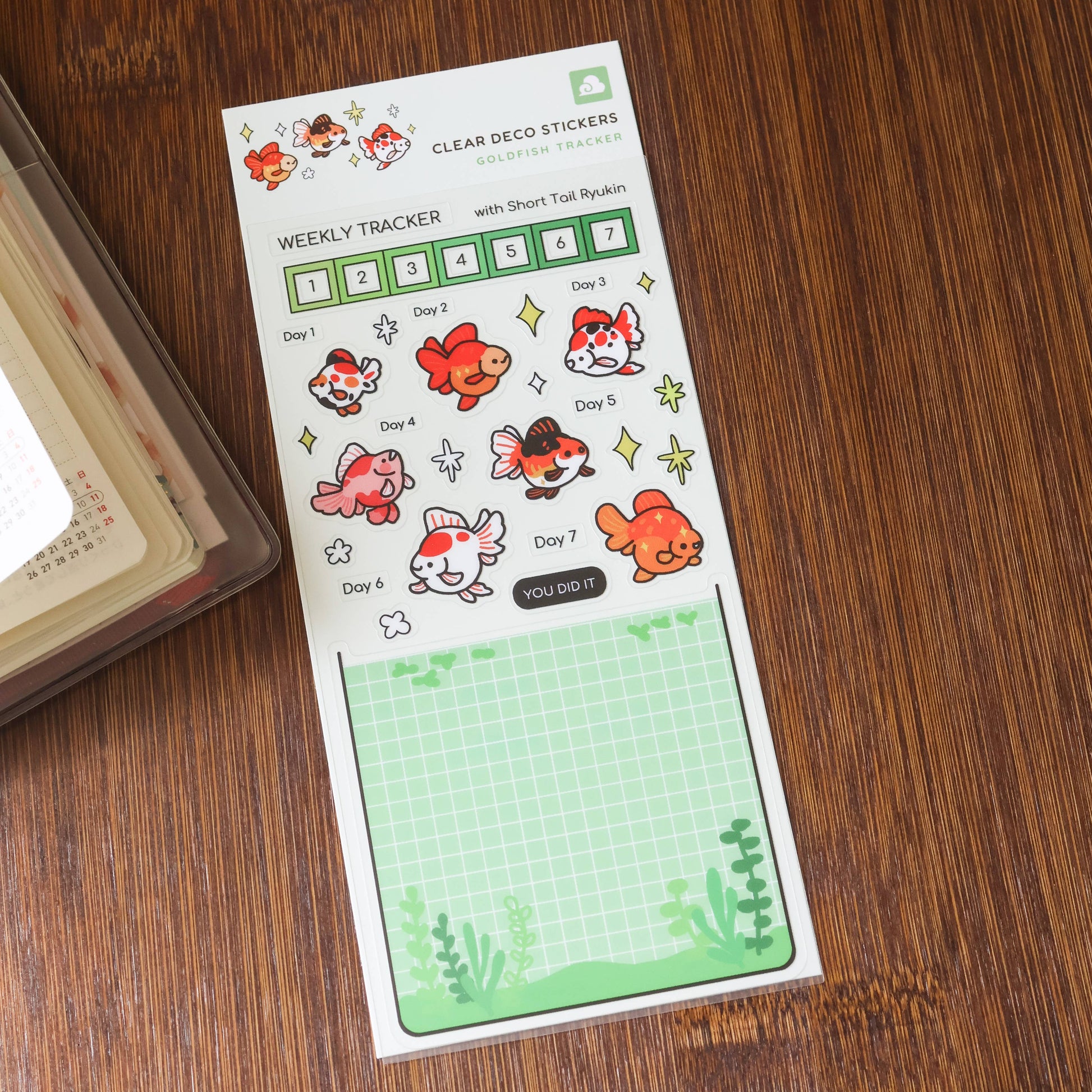 Goldfish Tracker Clear Sticker Sheet by Thousand Skies | Papertail Fox