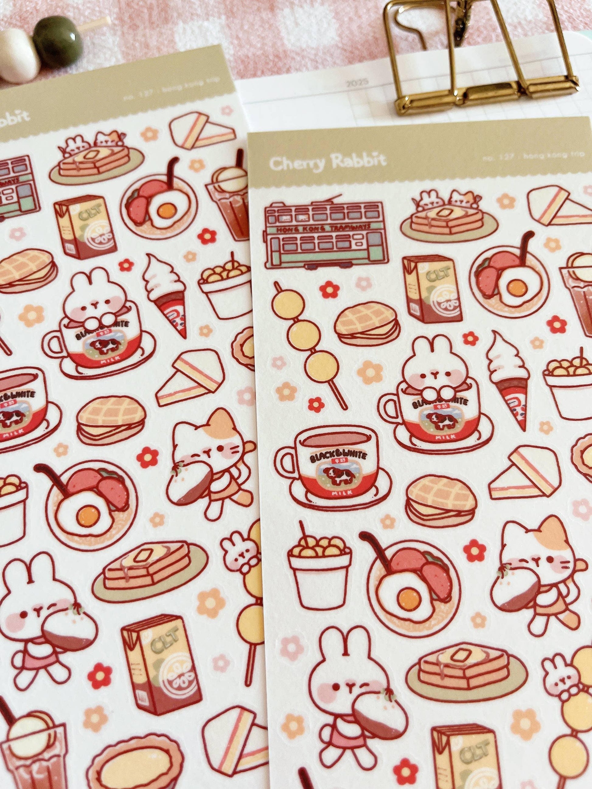 Hong Kong Trip Sticker Sheet no.127 - Papertail Fox