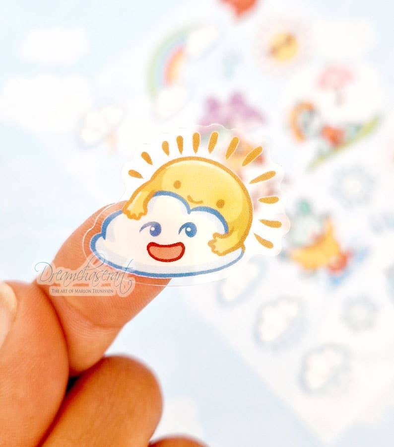 Cloudy Cuties Clear Sticker Sheet | Dreamchaserart