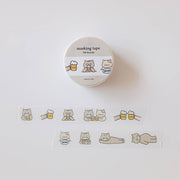 Beer Cat Washi Tape by Suatelier