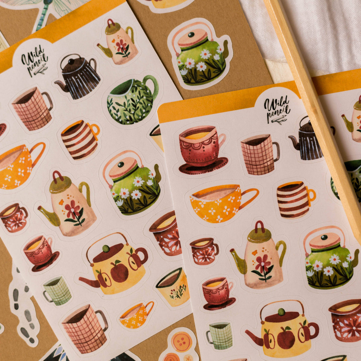 Autumn Mugs Sticker Sheet | Wild Pencil Studio