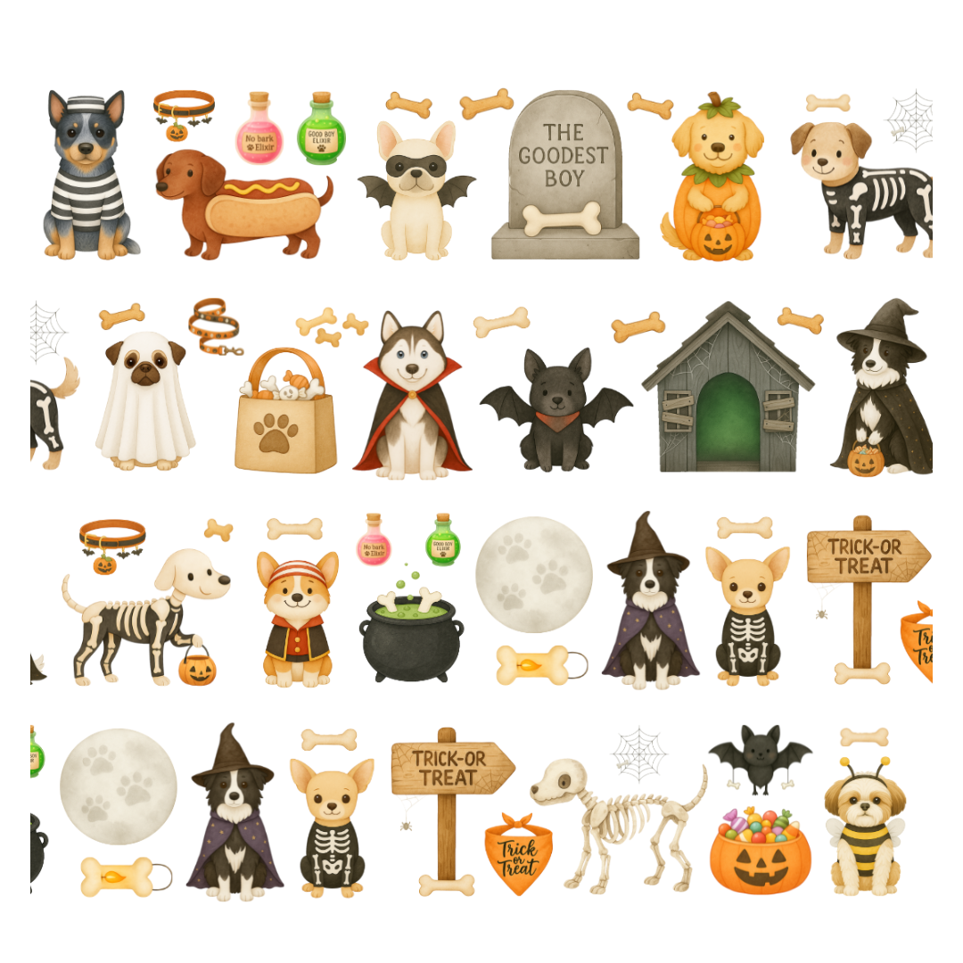 Happy Howl-o-ween Pre-Cut PET Tape | Penpaling Paula