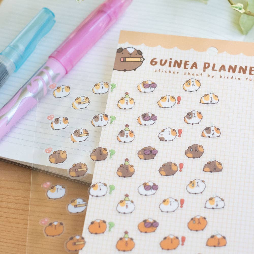 Guinea Pig Planner Sticker Sheet | Birdie Tam