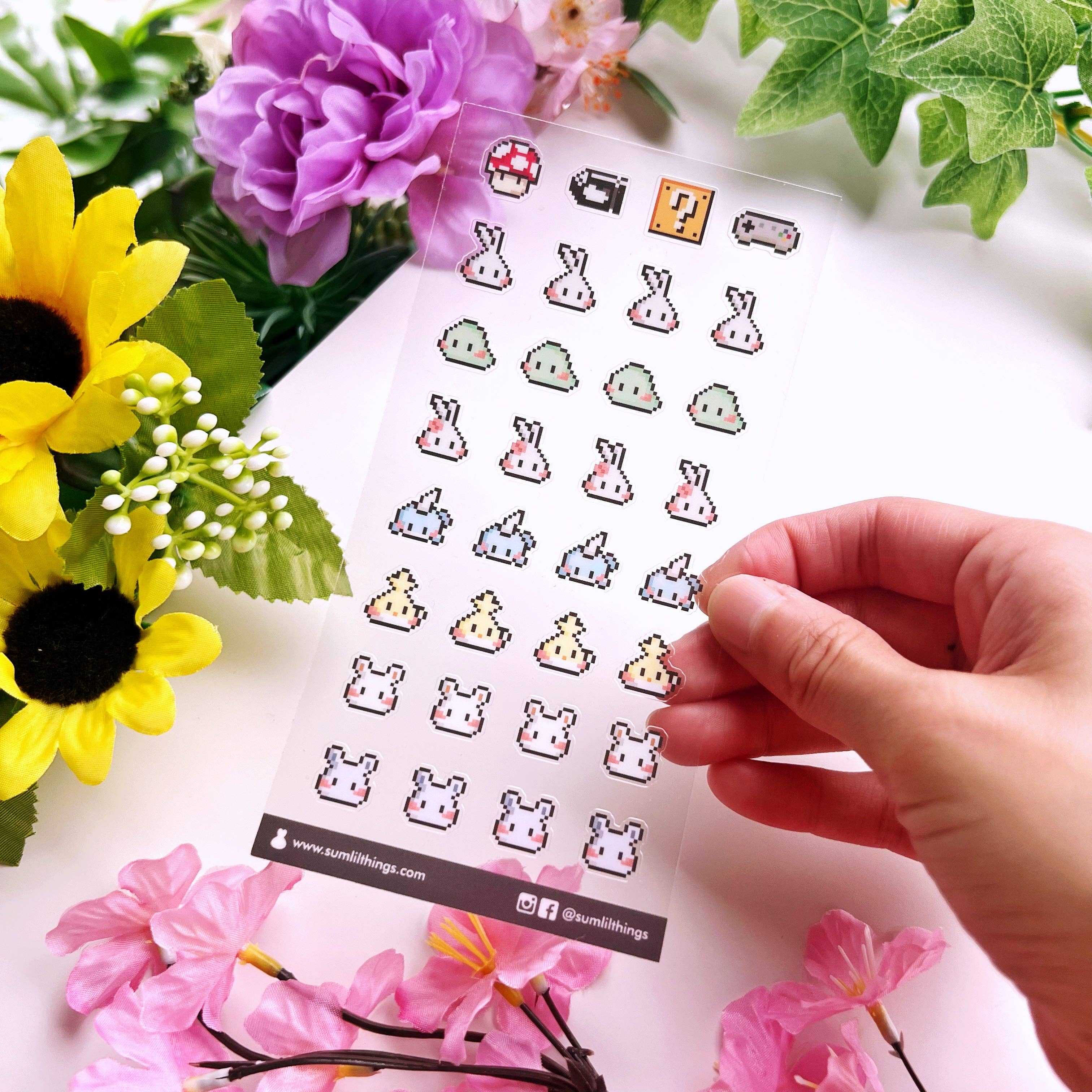 Seal Sticker - 8 Bit Misfits - Transparent