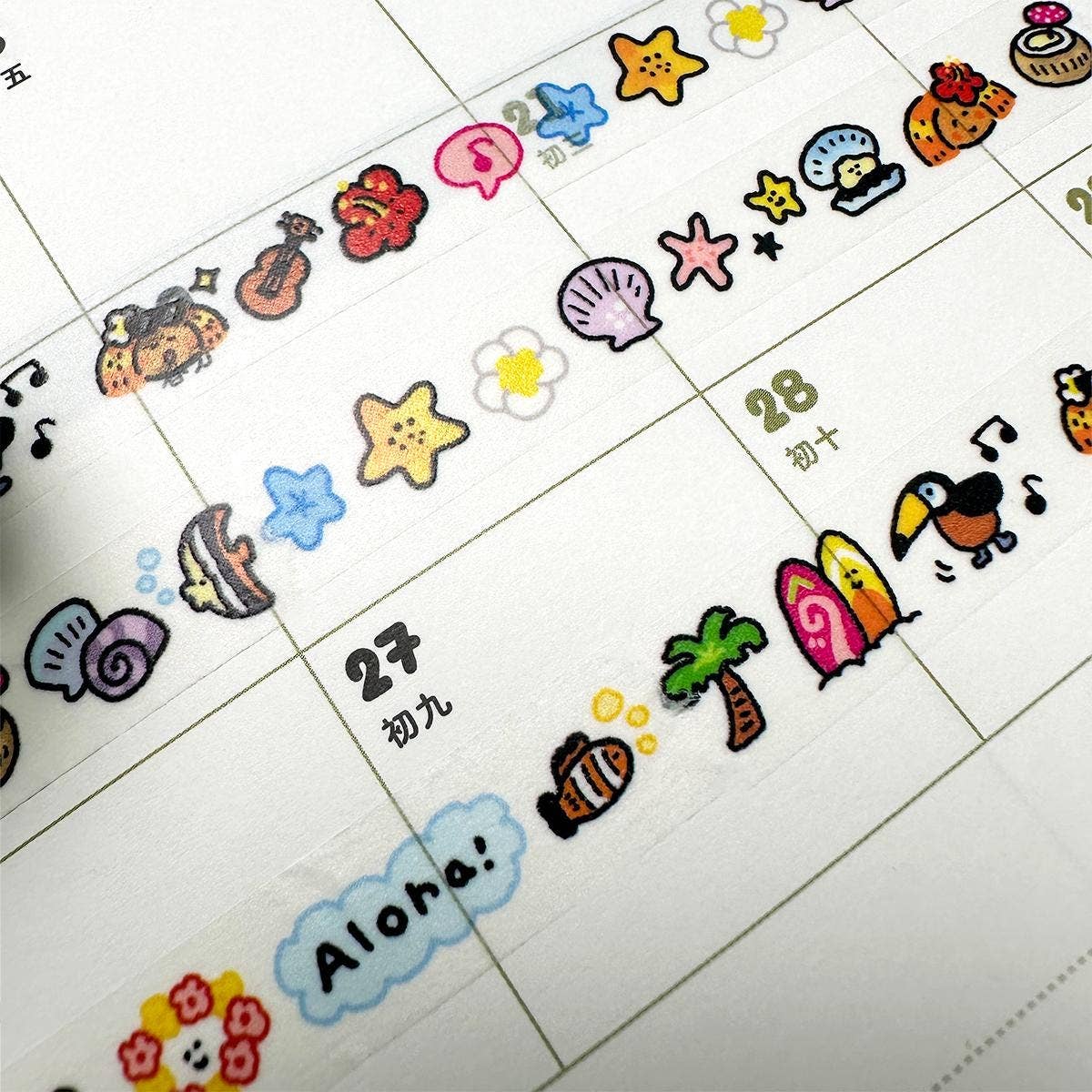 Aloha Mini Washi Tape by RiN! Studio | Papertail Fox