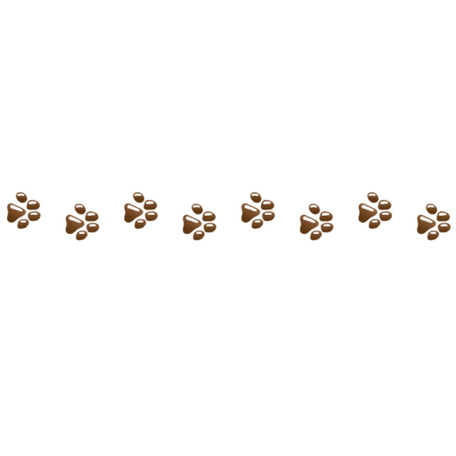 PLUS Deco Rush Tape in Paw Prints design showing a trail of small brown paw prints