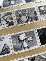 Robot Stamps Washi Tape - Landscape Format by Jon Turner | Papertail Fox