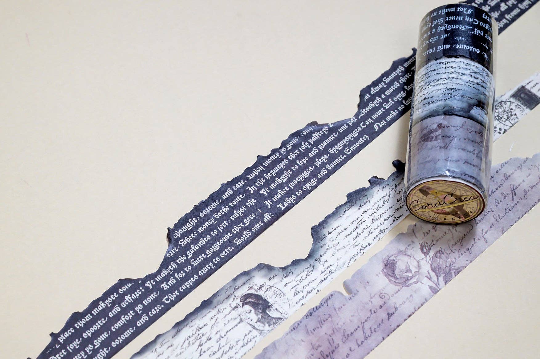 Burnt Writing Washi Tape Set | CoraCreaCrafts