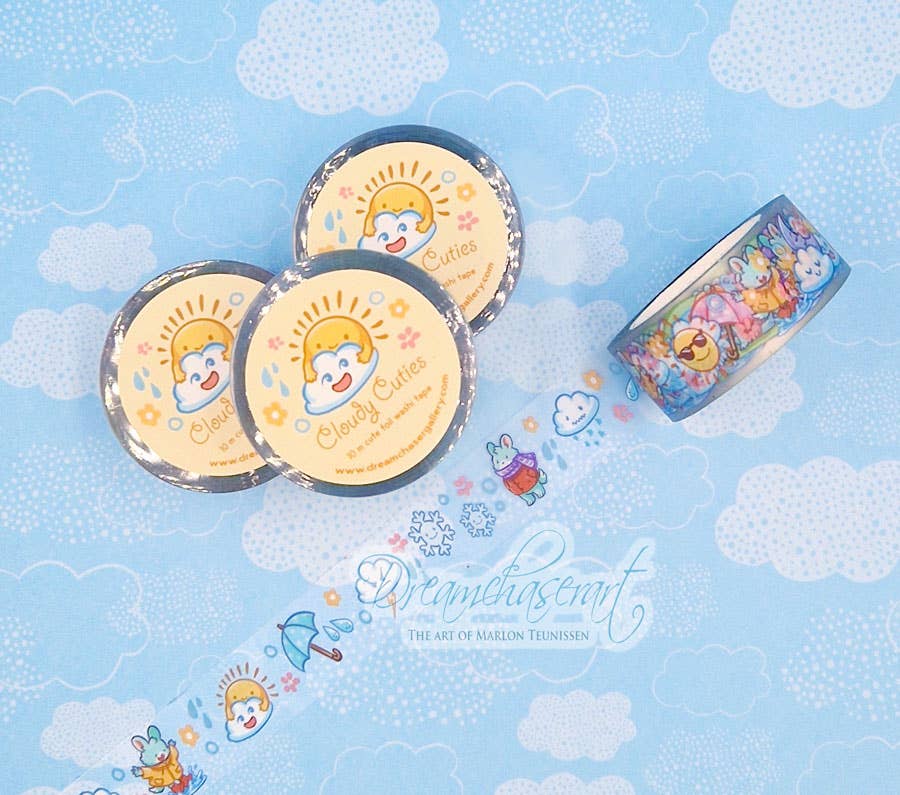 Cloudy Cuties Clear Tape | Dreamchaserart