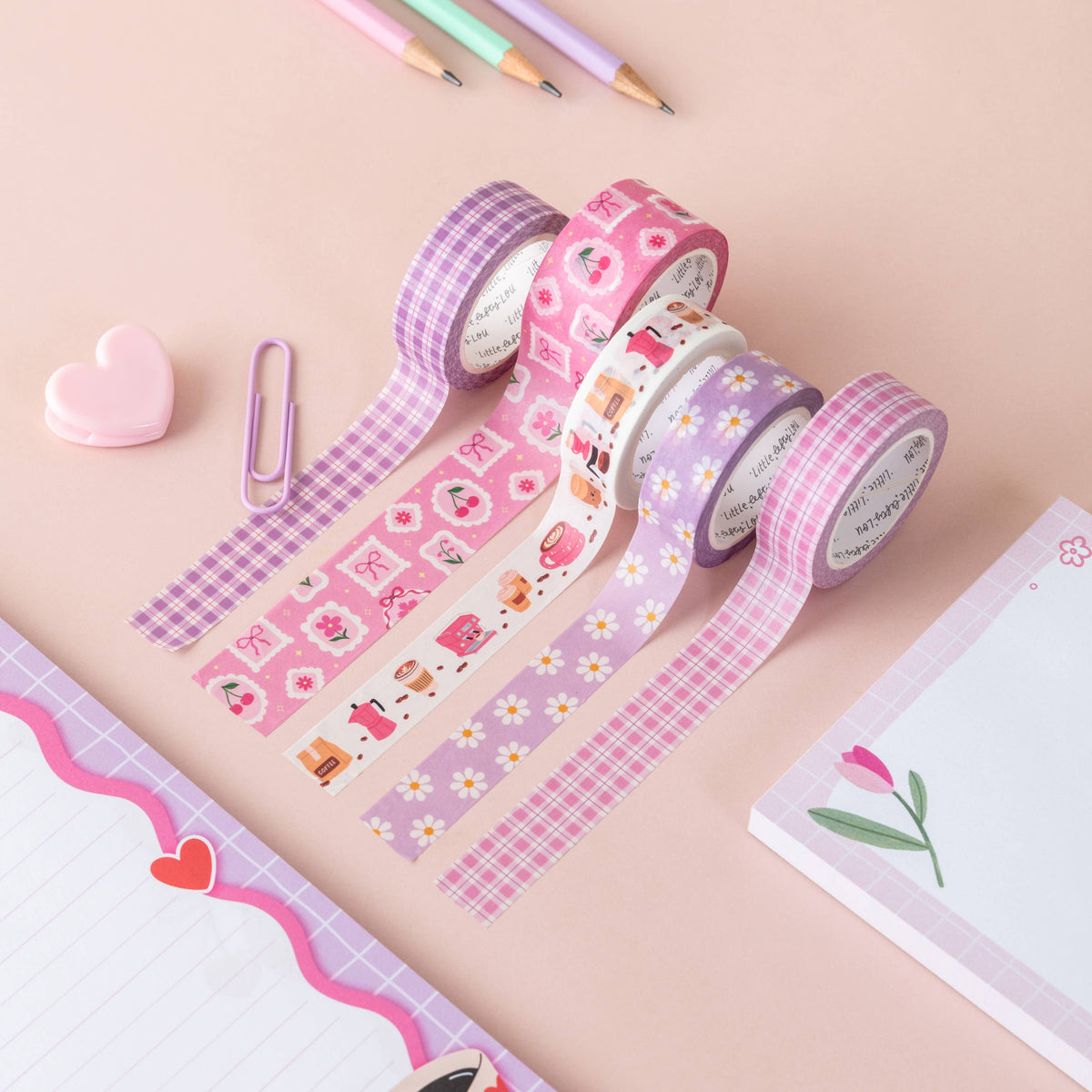 Coffee Time Pink Washi Tape | Little Lefty Lou